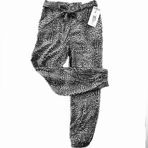 Rewash brand, black/grey animal print trousers, size medium